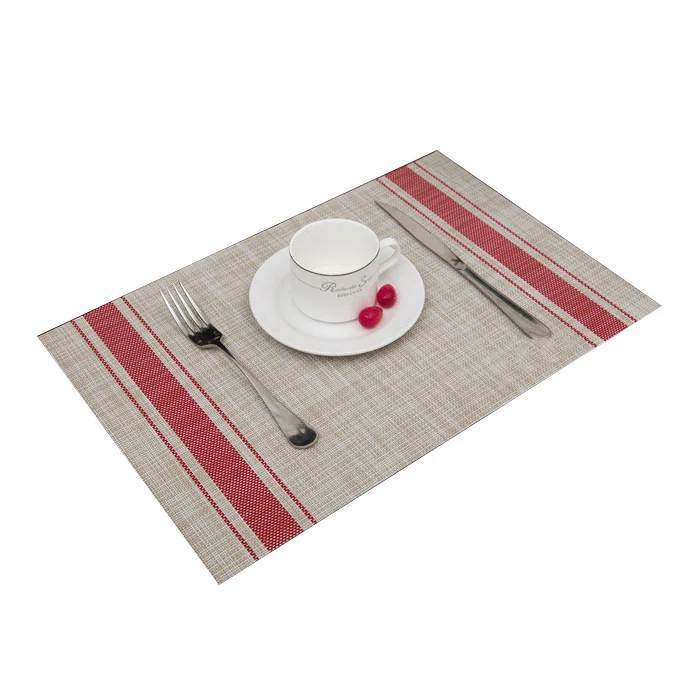 opening promotion-Simple Skid stripe Pattern Placemats Insulation Dining Room Table Mats | Дом и сад