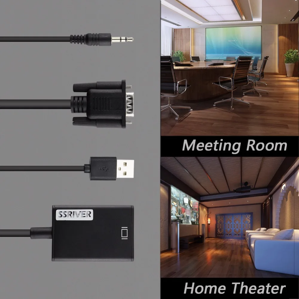 A25 J87 VGA для HDMI вывода 1080p HD + Audio TV AV HDTV видео кабель Адаптер конвертера ноутбуков