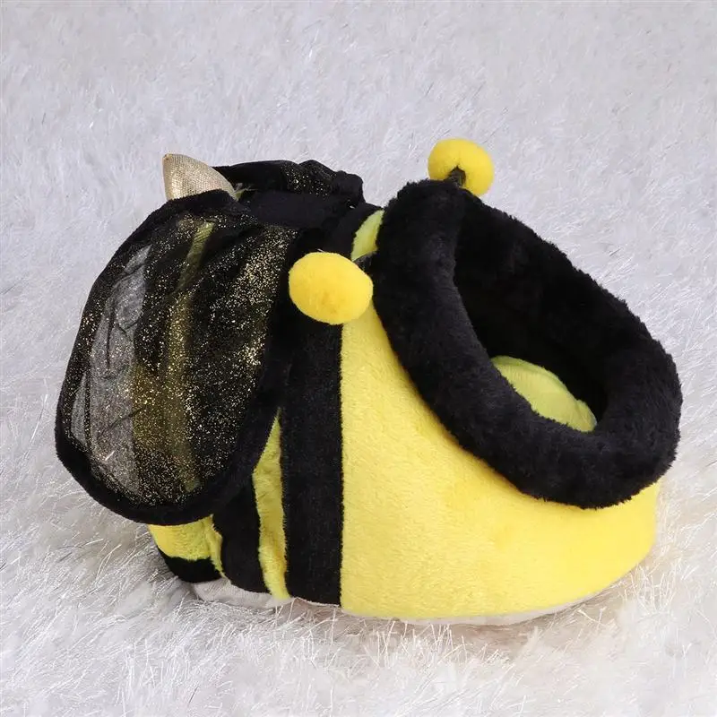 Yellow Bee Shape Warm Cat Bed House Pet Supplies Dog Cute Puppy Nest Shell Winter Sleeping Bag Products | Дом и сад