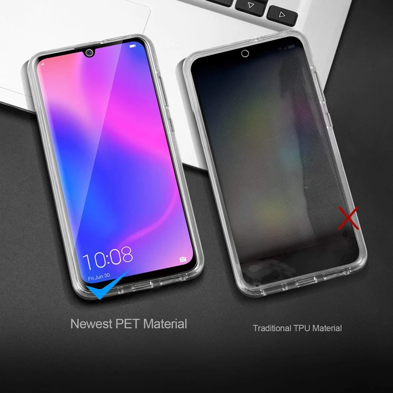Передние и задние Чехлы для xiaomi redmi 7 Note 7/Note Pro защита от падения ТПУ + PC мягкие
