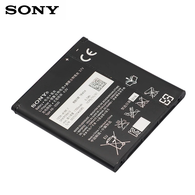 Оригинальный аккумулятор для телефона Sony BA900 SONY Xperia E1 S36H ST26I AB 0500 GX TX LT29i SO 04D C1904 C2105