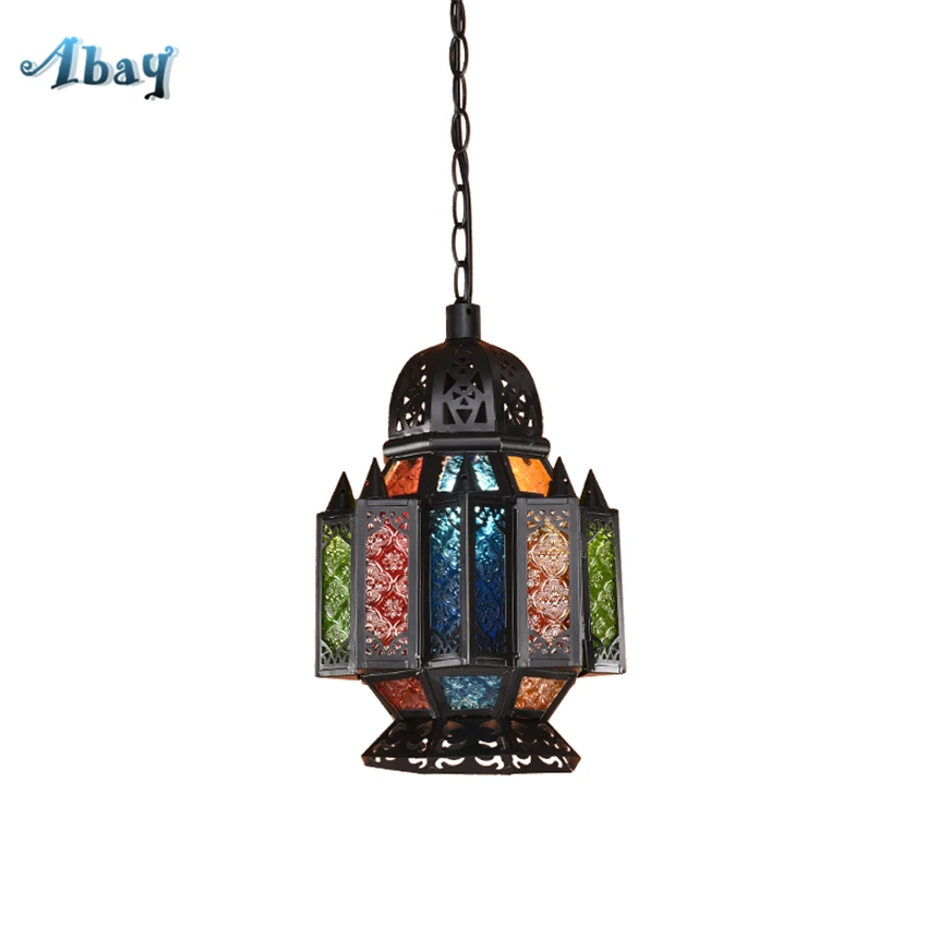 Подвесные стеклянные светильники Тиффани средиземноморского цвета в стиле