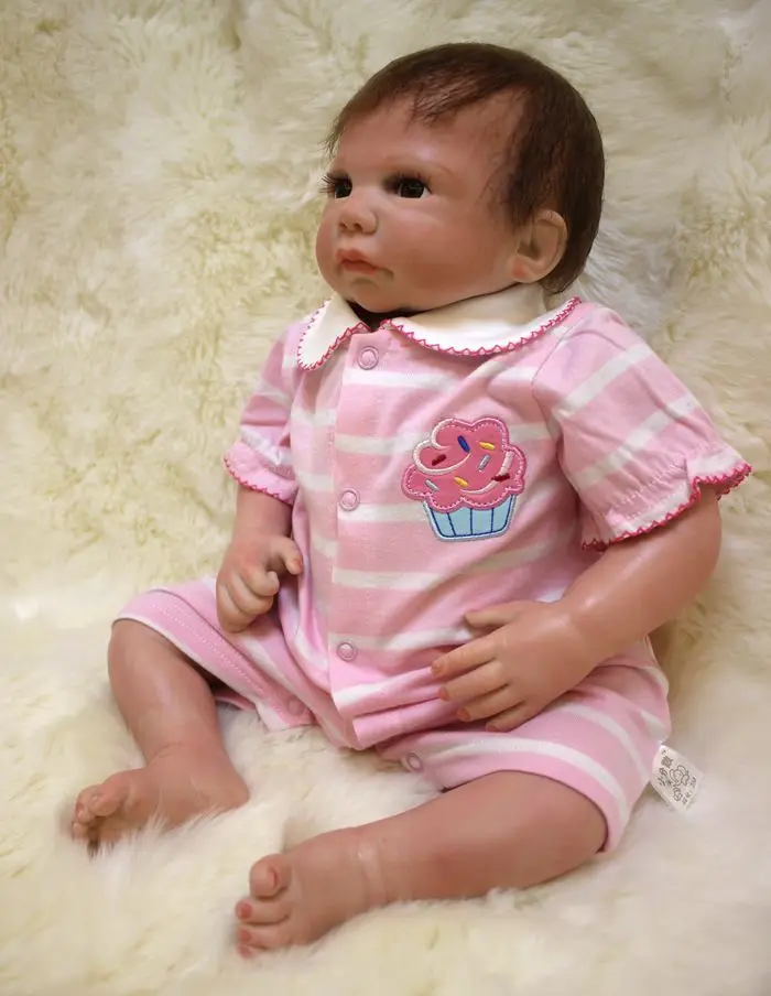 Реалистичная кукла reborn baby 18 дюймов силиконовая виниловая для новорожденных
