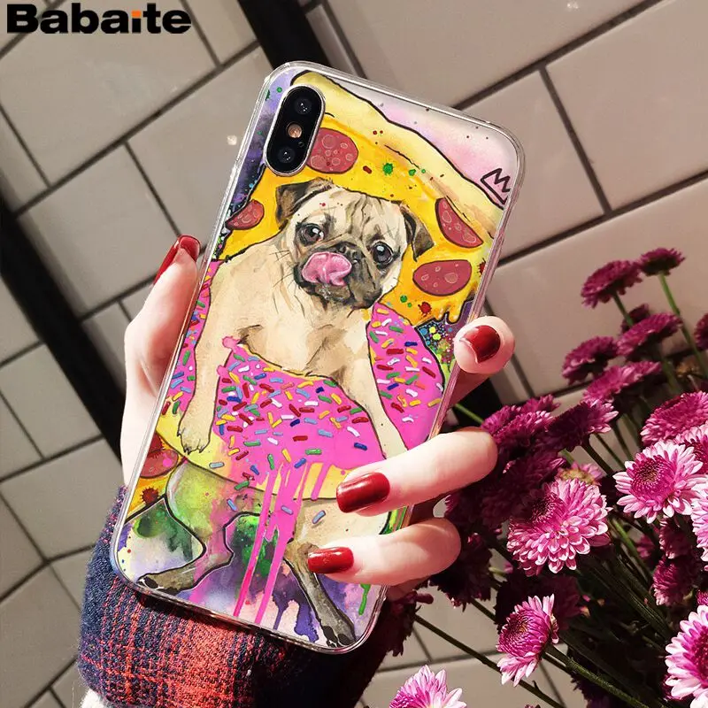 Babaite милый мопс Роскошный Уникальный Дизайн чехол для телефона для iPhone 6S 6plus 7plus 8 8Plus X Xs MAX 5 5S XR - Цвет: A12