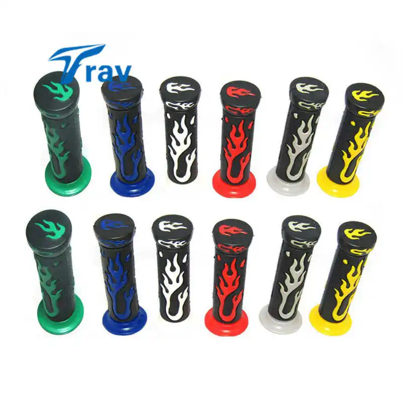 

Motorcycle Fire handle bar BIKE MOTOCROSS 7/8" HANDLEBAR RUBBER GEL Fire Grips 6 Color