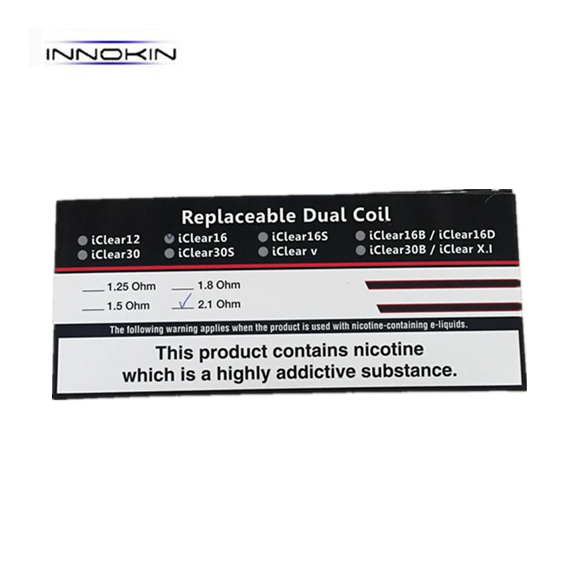 Атомайзер Innokin Iclear 16 с двойной катушкой 5 шт. | Электроника