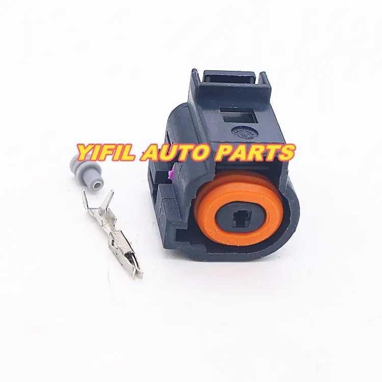 

10 pcs 1pin Car Female Waterproof Connector Black Plastic Wire Harness Connector with Terminal Plug DJ7012B-1.5-21 1P