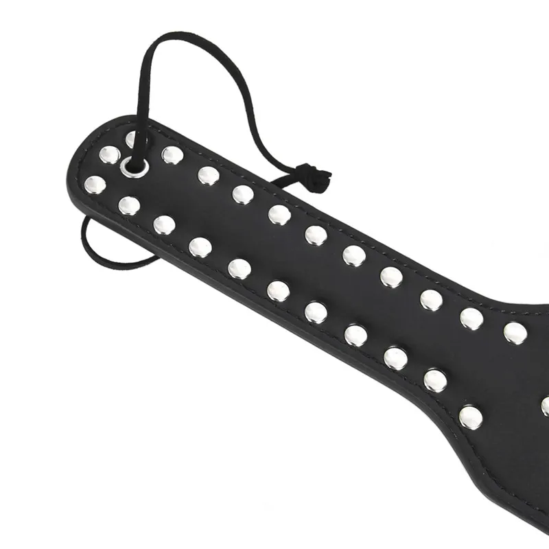 Полое сердце черное с заклепками SM Flog Spank Paddle Beat удавляющий раб краб БДСМ плетка