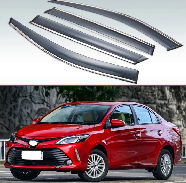 Для Toyota Vios XP150 Belta 2013 2014 2015 2016 2017 2018 пластиковые накладки на окно автомобиля