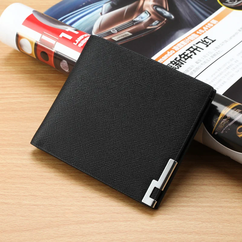 

Wholesale Leather Men Wallets Luxury Man Bifold Wallet Short Designer Purse 100PCS/lot
