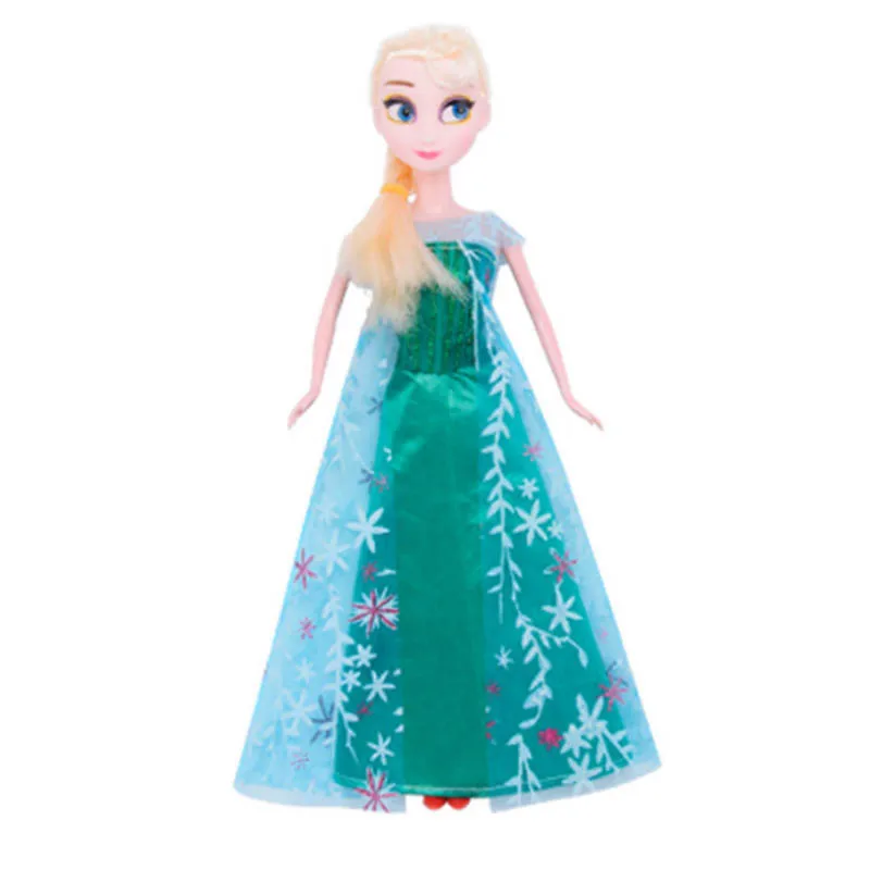 Elsa II Настоящее Дисней Эльза Анна Принцесса плюшевые куклы игрушки замороженный снег кукла девочка мягкие игрушки дети мультфильм Рождество День рождения Подарочная коробка - Цвет: Elsa II