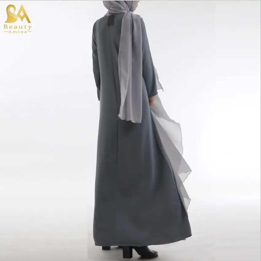 Роскошный комплект из двух предметов мусульманское кружево Abaya полная длина