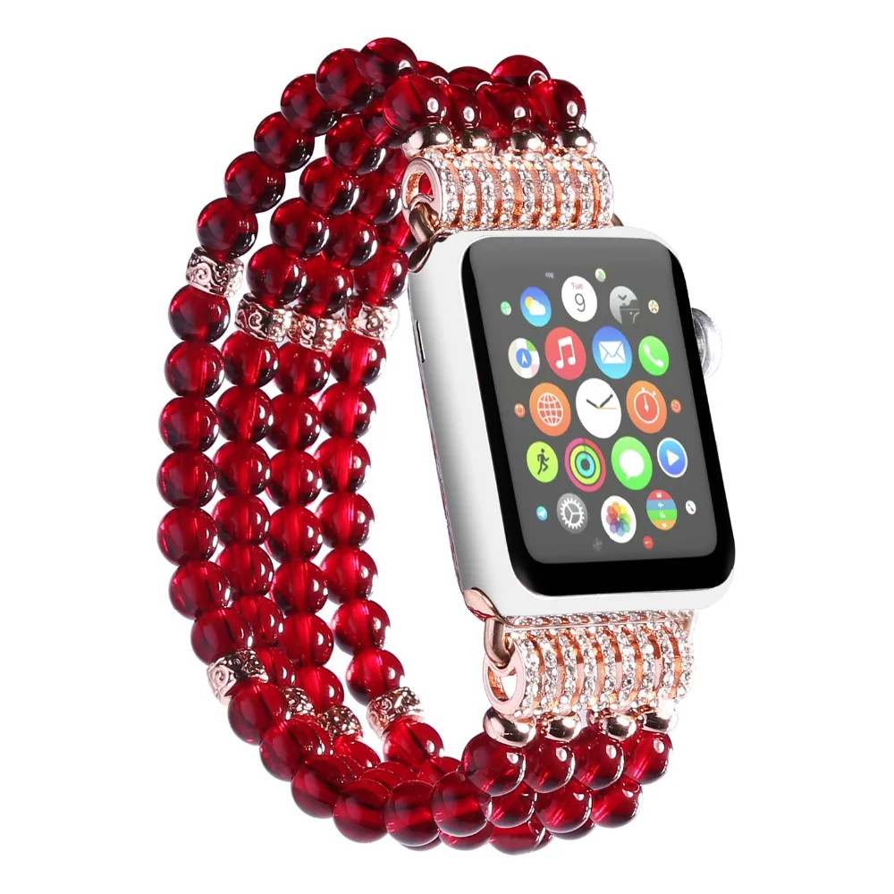 Goosuu Роскошные Агат ремешок для Apple Watch 38mm 42 мм серии 1 2 3 iwatch ремешок|band for apple watch|for