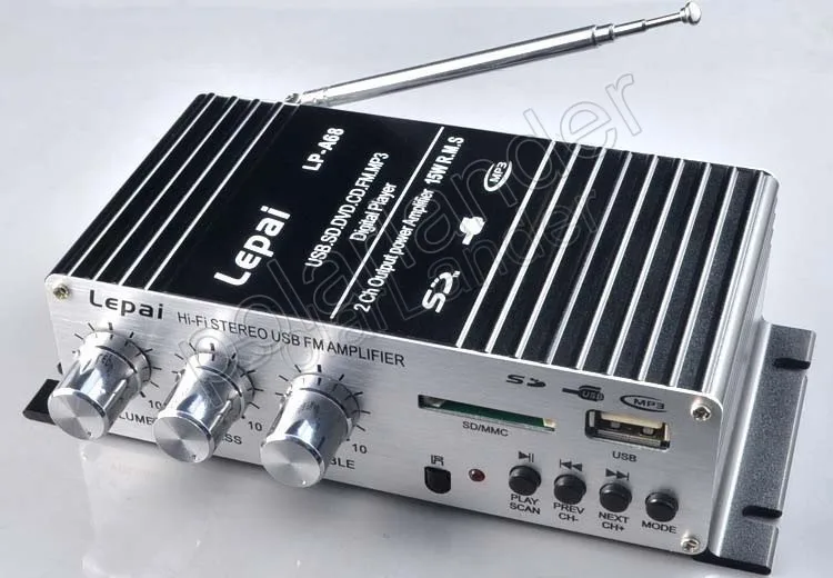 Digital 2x15W RMS Mini Amplifier Remote control USB MP3 Media SD Card FM Channel 2 output power amplifier | Автомобили и
