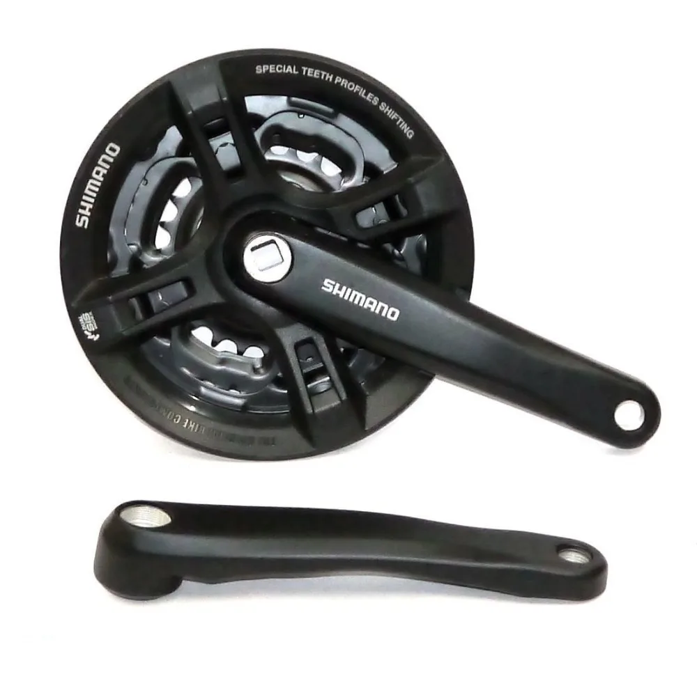 Велосипед коленчатый набор Shimano m171 тройной алюминиевый каркас 24x34x42x170 MTB | Шатун и передняя звездочка велосипеда -32912837432