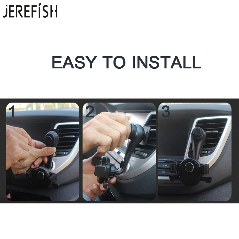 Универсальный автомобильный держатель для телефона JEREFISH регулируемый с