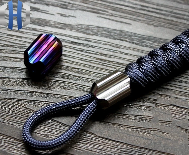 

Titanium Alloy CNC Production EDC Knife Pendant Paracord Beads