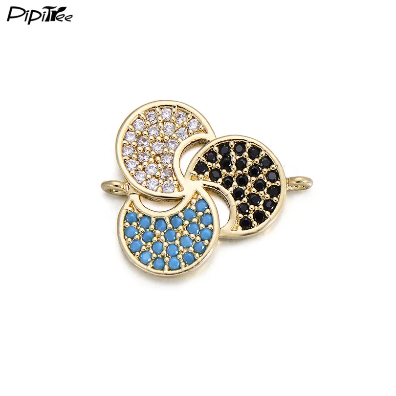 Pipitree разноцветные циркониевые бусины с клевером Подвески для изготовления