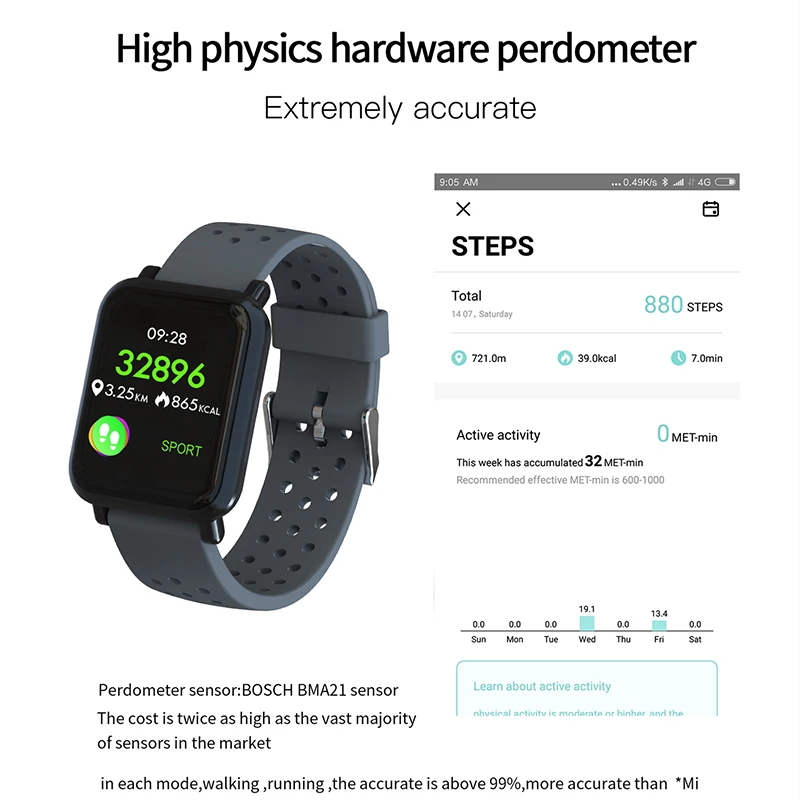 Female bracelet women 24H Heart rate smartband smart sport watch men waterproof blood pressure wristband pk m3 m4 q9 | Электроника