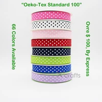 58 16 mm grosgrain printed dots ribbon wedding diy tape gift christmas red 100 yards roll 66 colors