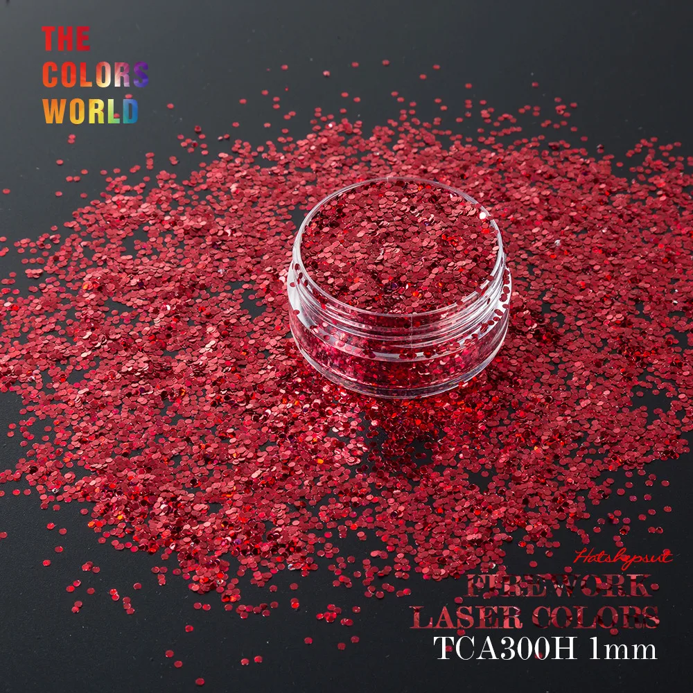 

Fireworks holographic Red 3D Colorful Round Shape 4 Kind Size Nail Glitter nail art decoration facepaint nail polish TCA300H