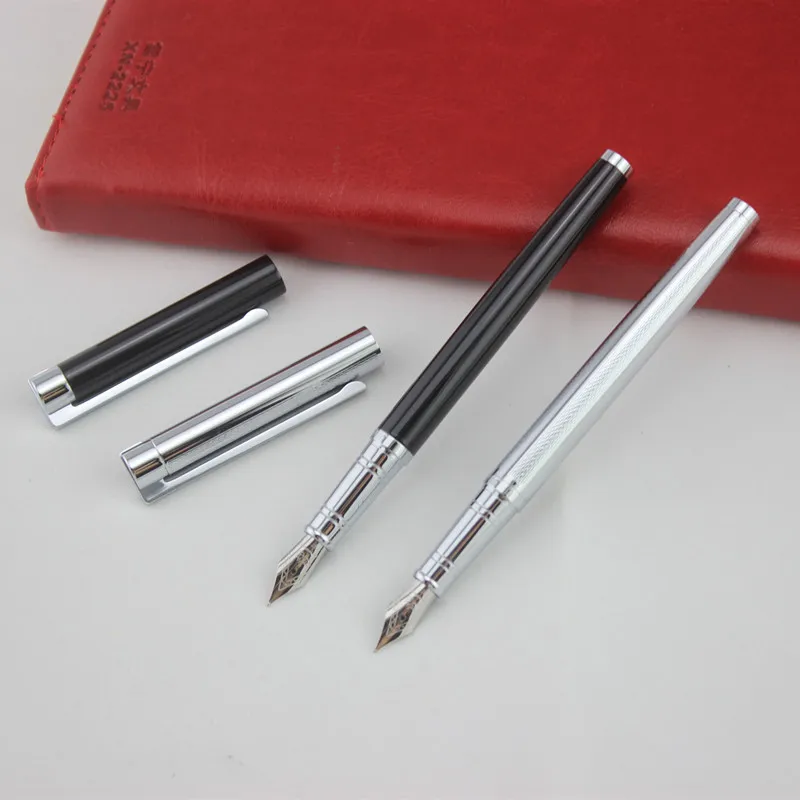 Роскошный бренд Jinhao Shine Platinum Steel Канцтовары для офиса и школы с капюшоном перьевая