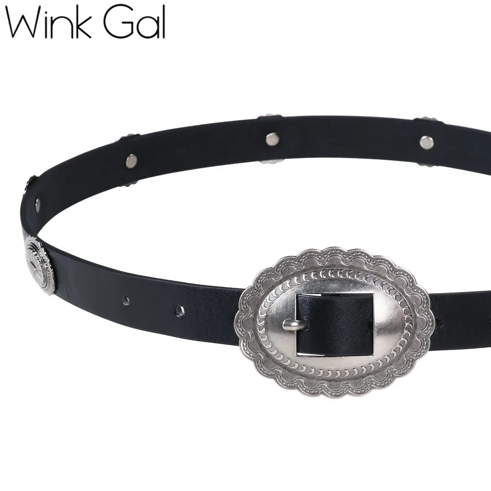 Wink Gal 2018 модный ремень из искусственной кожи дизайнерские ремни с пряжкой в виде