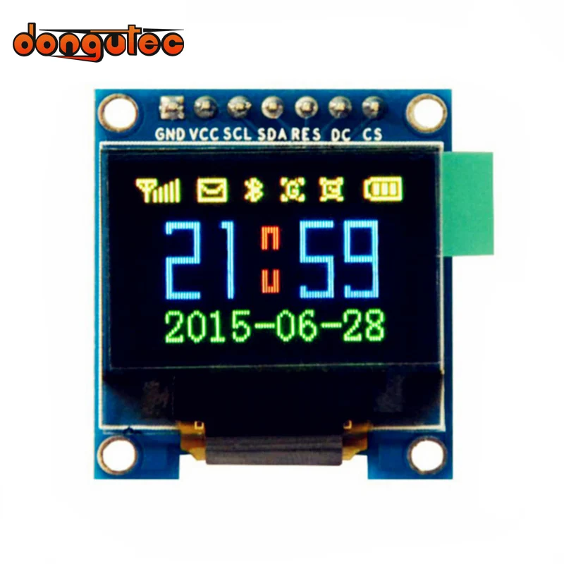 Dongutec 0 95 дюйма SPI полноцветный OLED дисплей DIY модуль 96x64 LCD для Arduino SSD1351 Драйвер