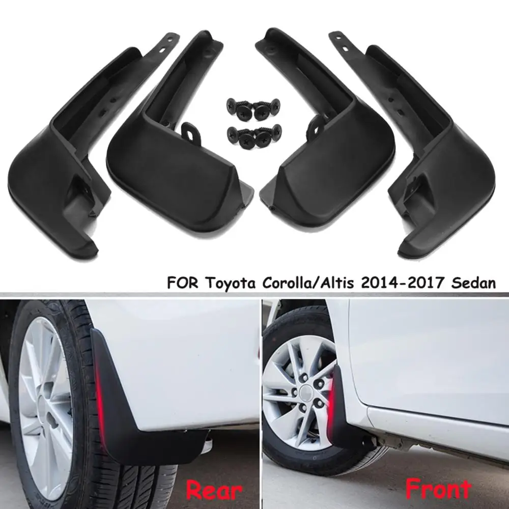 4 шт. заднего переднее крыло вспышек Брызговики Грязь Mudflap Для Toyota Corolla Altis 2014 2015 2016