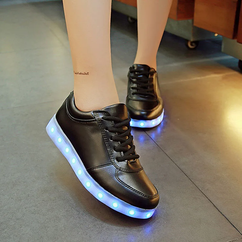 glowing sneakers USB Charging Led shoes Feminino Basket Light Up Trainers Kid Casual Boy&ampGirl Luminous Sneakers children | Детская
