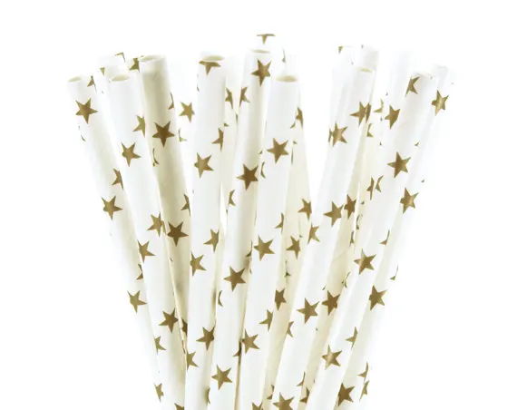 25 шт. светло розовые золотые бумажные соломинки для детского праздника свадьбы