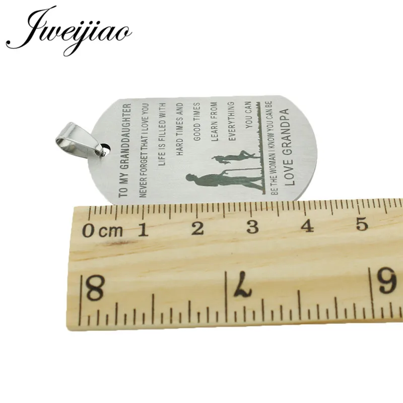 JWEIJIAO новинка 2018 года модные подвески для моей внучки из нержавеющей стали