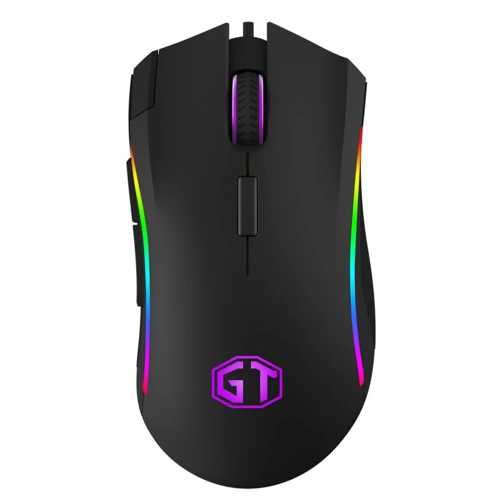 Delux M625 игровая мышь USB Проводная оптическая мышь RGB с подсветкой 5000 dpi для геймеров, игр, офиса