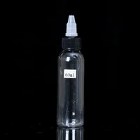 tatoo empty dyeware bottle 30ml 60ml 90ml 120ml transparent plastic pigment clear with cap supplies tattoo colorant ink bottles