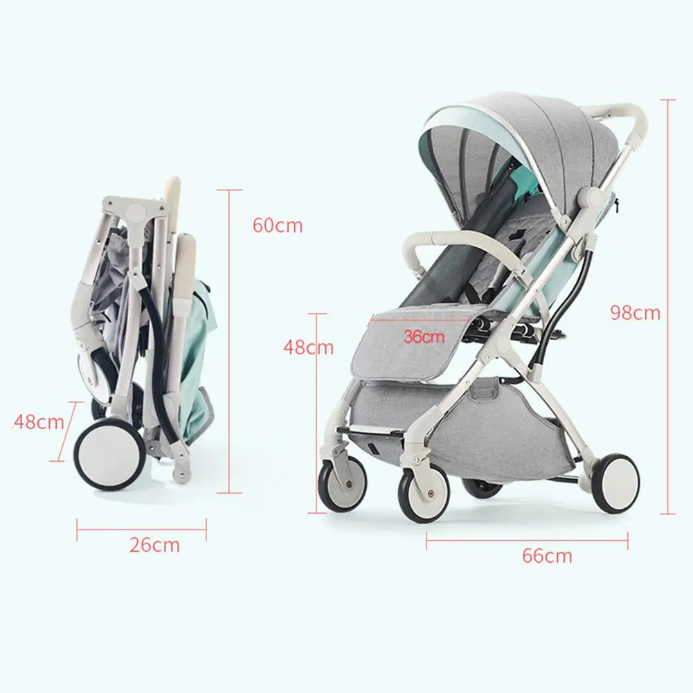 Kidlove, детская коляска, 2 в 1, коляска, лежащая или амортизирующая, складной светильник, вес, двусторонняя, для детей, для путешествий, тележка