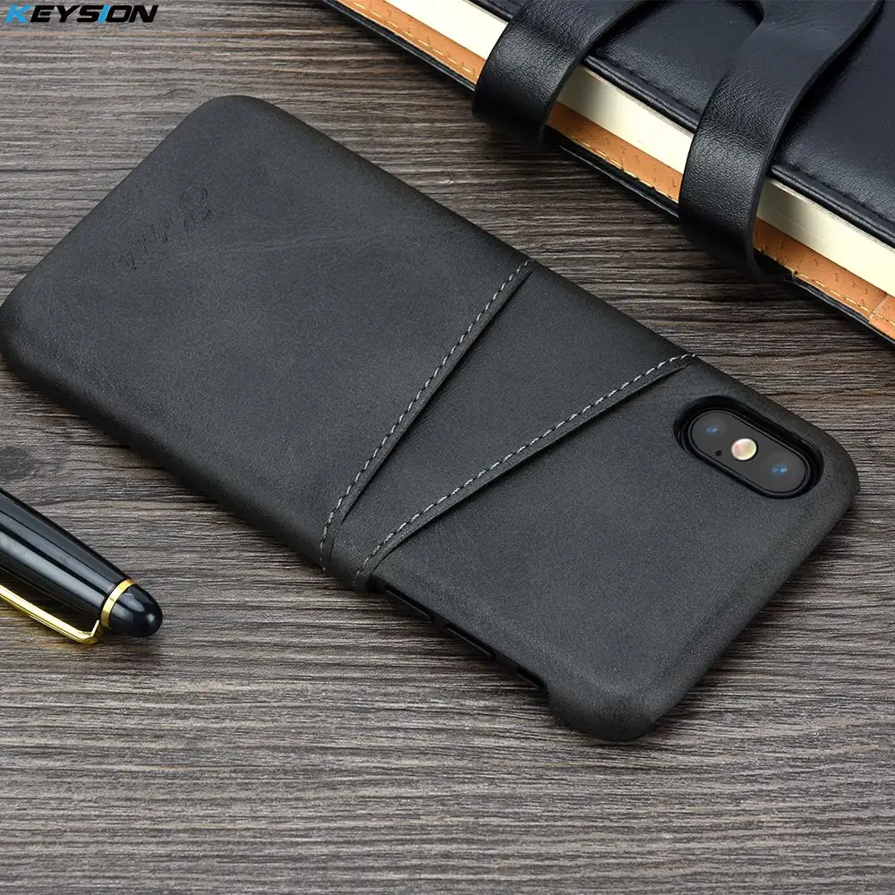 Чехол KEYSION для телефона iPhone XS Max XR кожаный Роскошный кошелек с отделениями карт