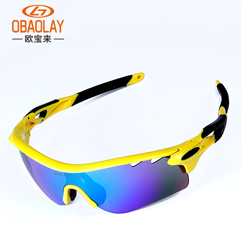 Obaolay 2016 Новинка Открытый Спорт Поляризованные TR-90 MTB Защита для глаз Очки 5
