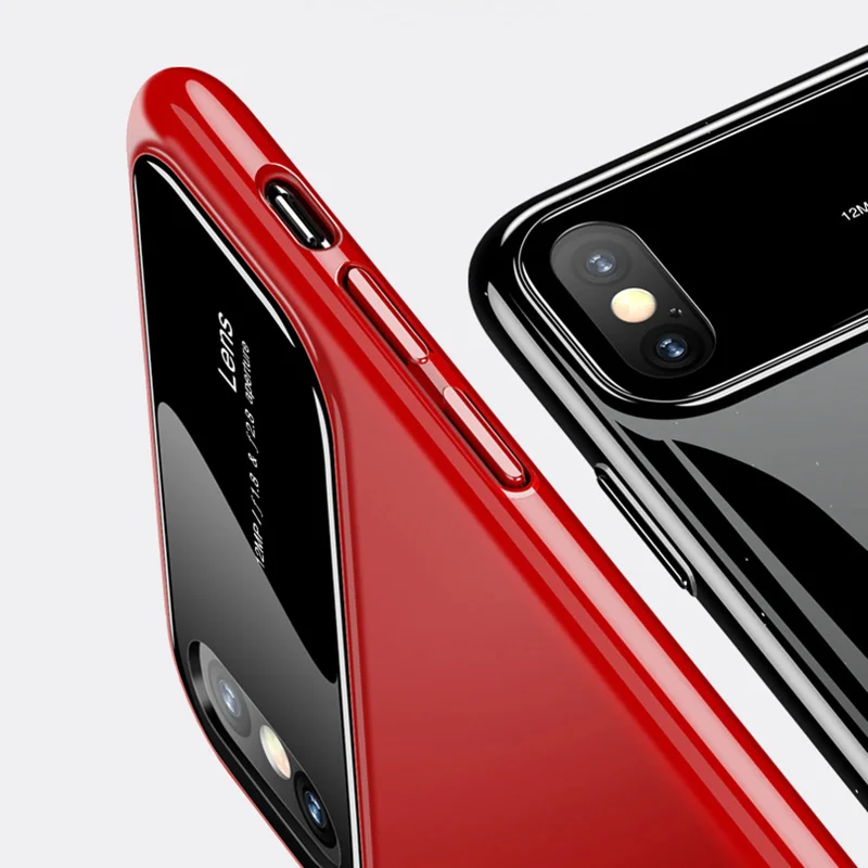 Для capa iphone X XS чехол из закаленного стекла для 6 7 8 Plus Capinhas покрытие пианино
