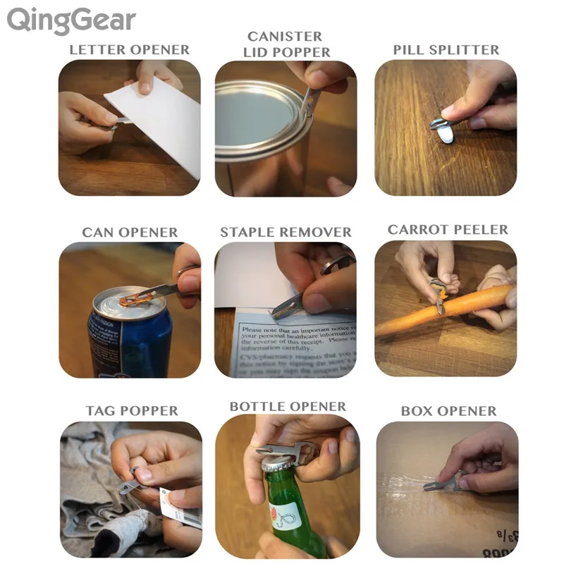 4 шт./лот QingGear Mykey многофункциональный инструмент открывалка для бутылок с