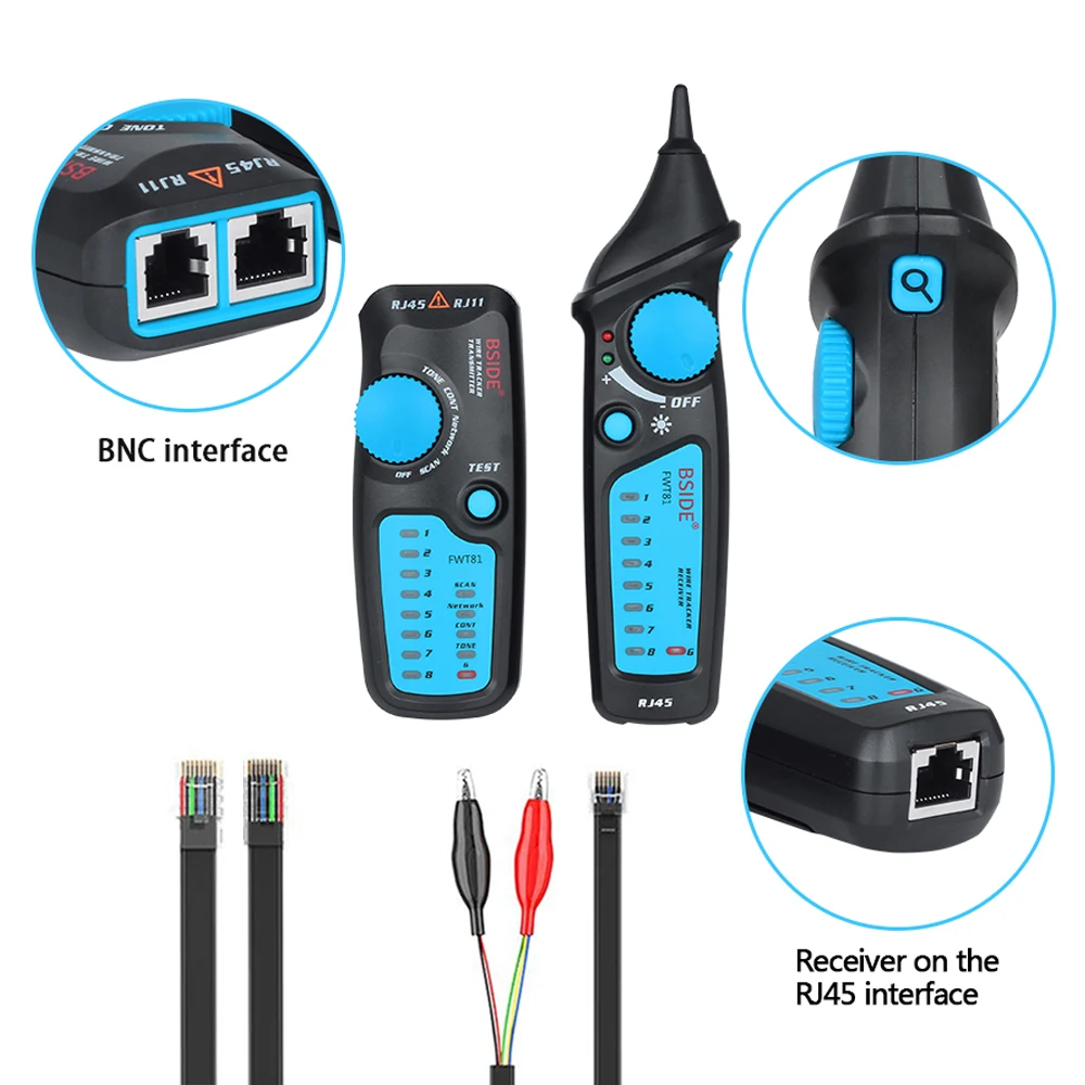 BSIDE FWT81 сетевой Ethernet кабель LAN тестер трекер Телефон RJ45 RJ11 провод usb детектор