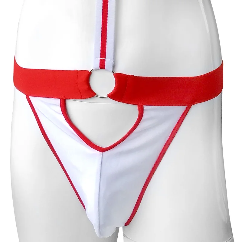 

Mens Bikini Sexy Lingerie Bondage One Piece Jockstrap Sissy Panties Bodysuit Bulge Pouch Mankini Halter Bow Underwear