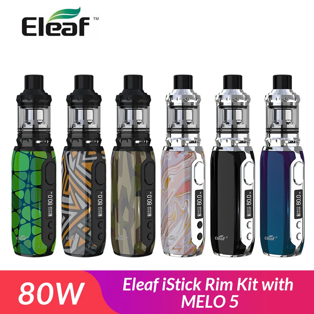 Оригинальный Eleaf iStick Rim Kit 80 Вт с MELO 5 атомайзером + Встроенный аккумулятор 3000 мАч EC