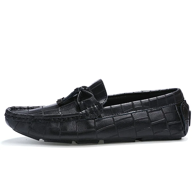 Для мужчин повседневная обувь Пояса из натуральной кожи модные мокасины Туфли