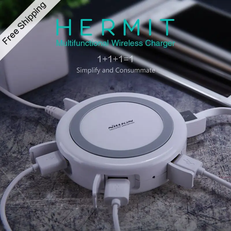 Nillkin Qi стандартное беспроводное зарядное устройство с 4 usb-портами для смартфонов