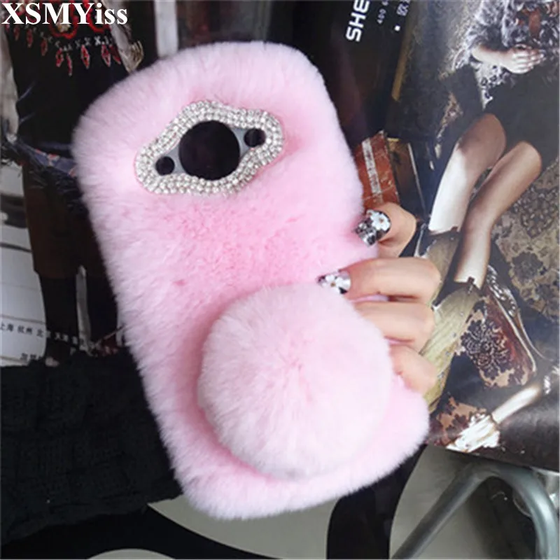 Чехол для телефона с милым кроличьим мехом и теплым Huawei Honor8 9 10 20 Lite V10 V20 7X 8X 9X Nova3 4 5