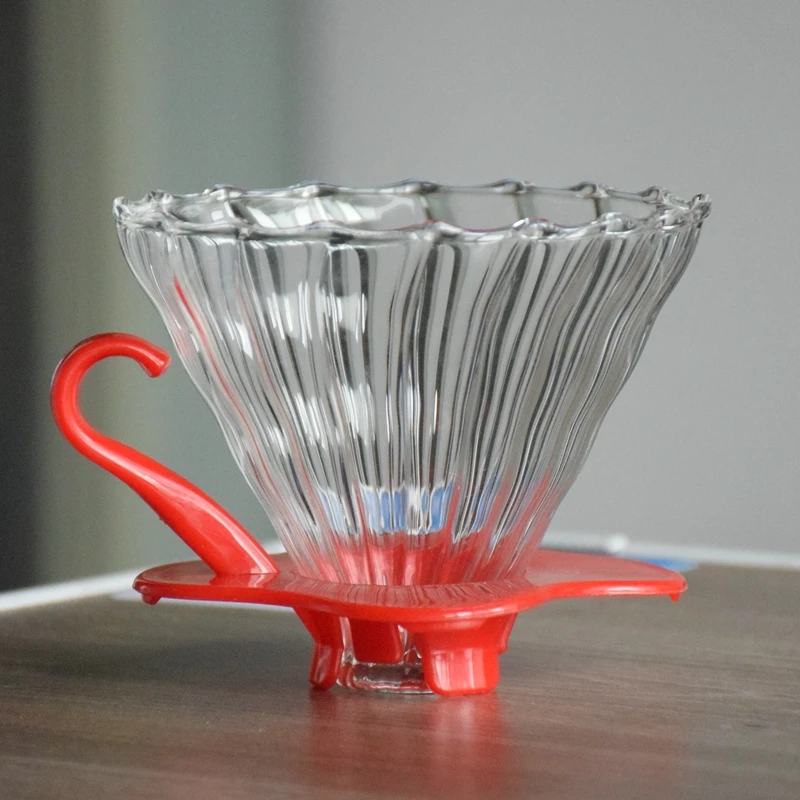 Стеклянная капельница Ecocoffee V60 с 40 бумажными фильтрами горячая Пивоваренная