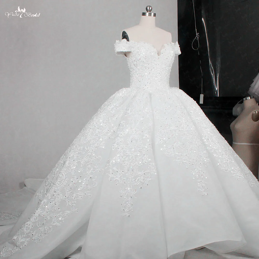 RSW1142 импортное китайское бальное платье с открытыми плечами Vestido De Noiva свадебное