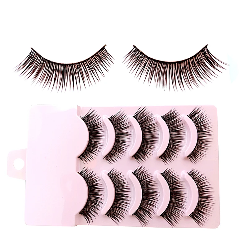 

YOKPN Long Section Eyelash 1 Box 5 Pairs Natural Thick False Eyelashes Eye Lashes Beauty Makeup Tips Fashion Eyelashes