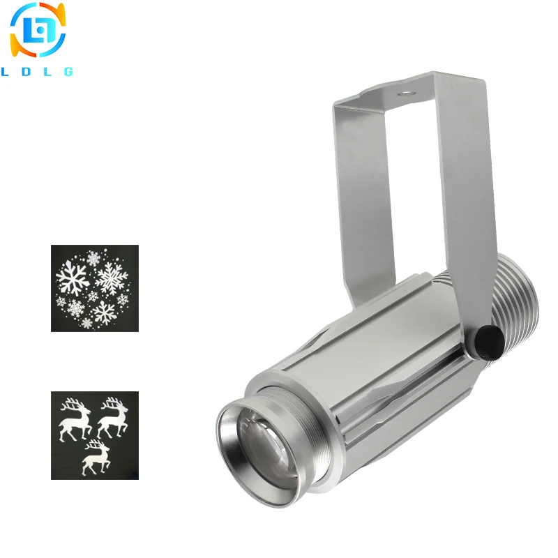 Silver Single Image Static 20W LED Gobo Projector IP65 Rustproof 2000lm Christmas Images Custom Light Outdoor | Освещение