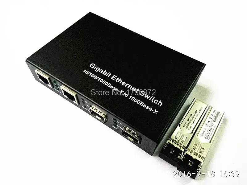 Волоконный коммутатор 2F2E 1 25G SFP шт. 2 волоконных порта 2x1000 м RJ45 giga sfp волоконный